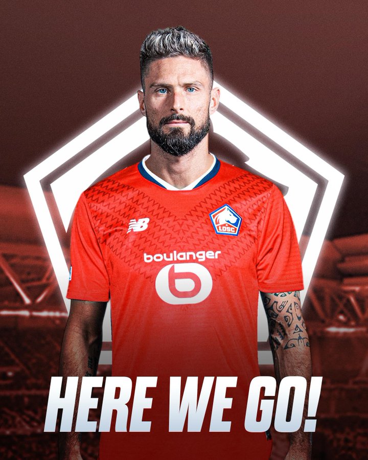 HWG！罗马诺：38岁吉鲁重返欧洲足坛，与里尔签约一年